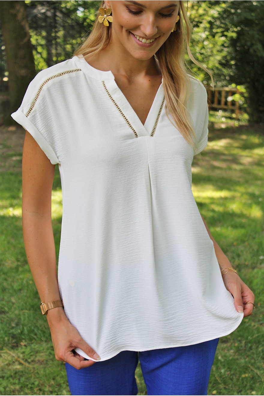 Tunique En Coton Rose Pour Femme - Taille L (40/42) - Occasion En Très Bon état