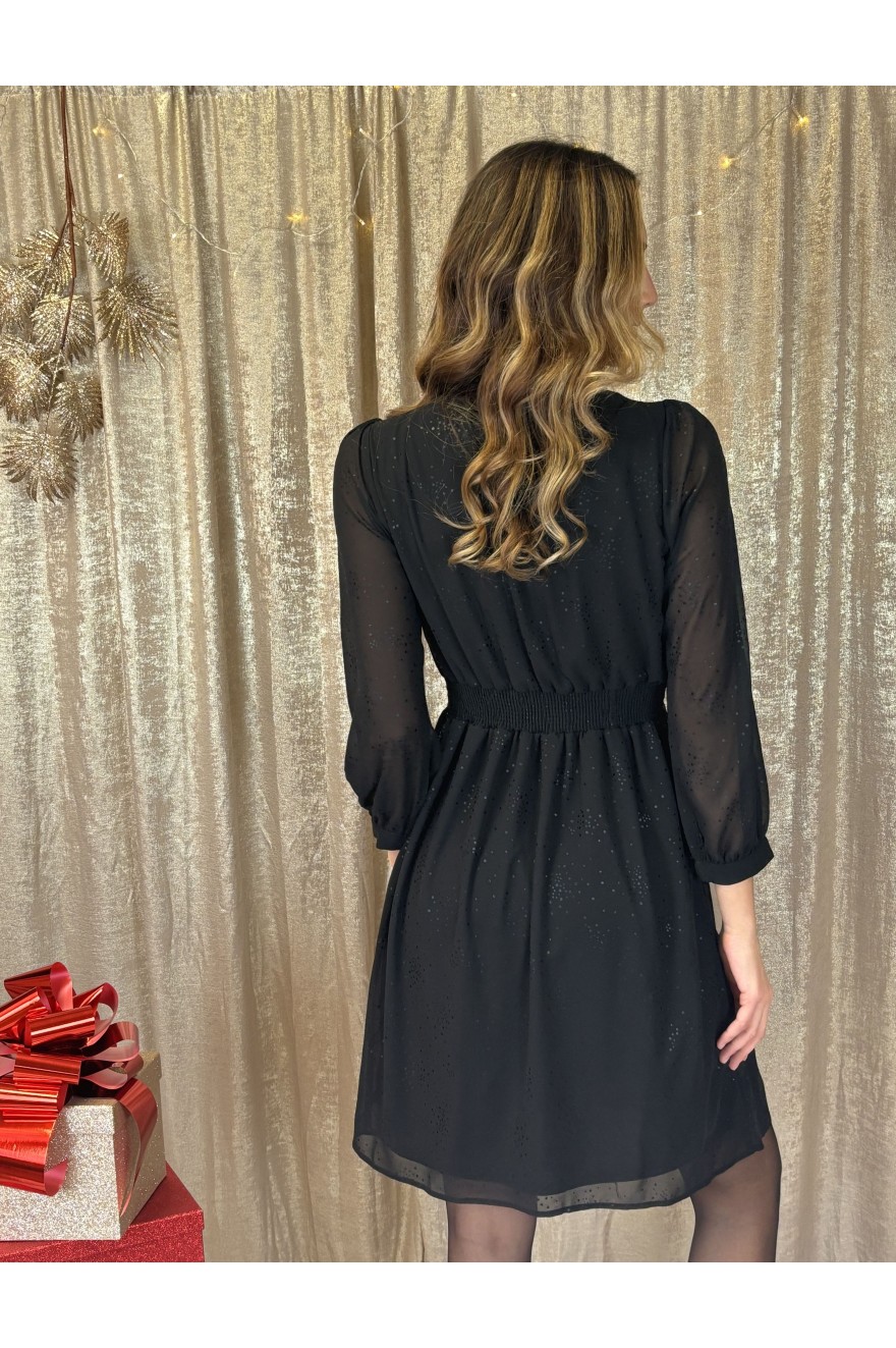 Robe Courte Noire AMERICAN RETRO - Taille 36 - Style New Chic Dress En Polyester